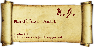 Maráczi Judit névjegykártya
