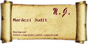 Maráczi Judit névjegykártya